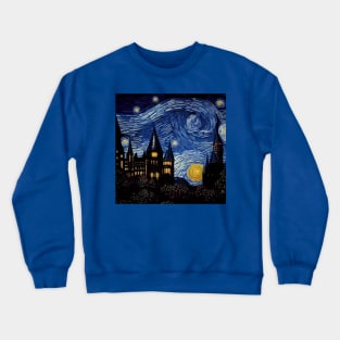 Starry Night Wizarding School Van Gogh Crewneck Sweatshirt